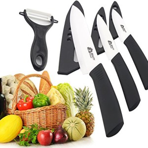 Beauty Flower Ceramic Knife/best Home Kitchen Tool/4 Pieces of Package/6"chef's,4"slicing,3"paring