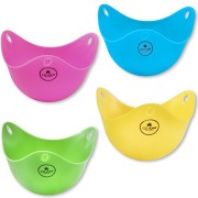 Silicone Egg Poacher - 4 Pack Egg Cups Cookware - Microwave Egg Cooker or Egg Boiler
