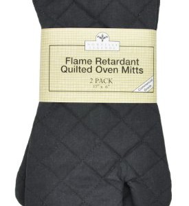 Flame Retardant Quilted Oven Mitts Commercial Grade (2-Pack)
